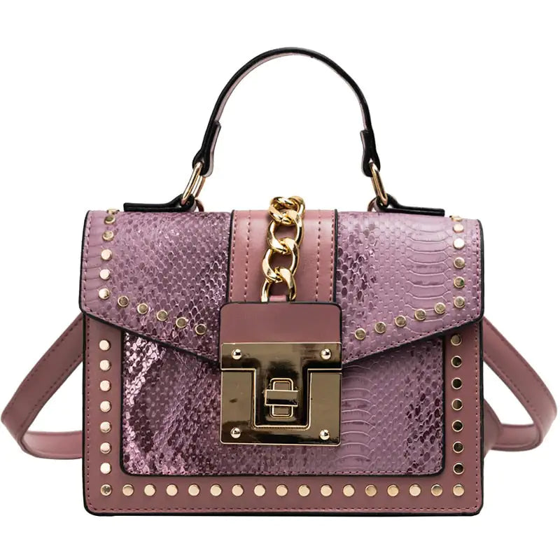 Women's Chain Detail Top-Handle Bag