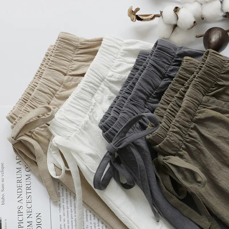 Summer Cotton Linen Shorts