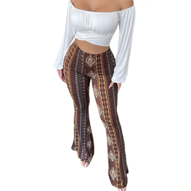 Frauen Boho Flare Pants