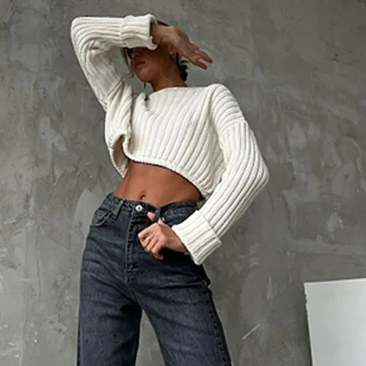 Tassel Knit Crop: Stylish Comfort